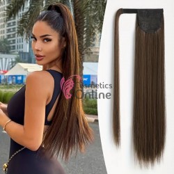 Extensie de par coada cu clema si arici dreapta de 55 cm cod cod MW400618B Saten Mediu